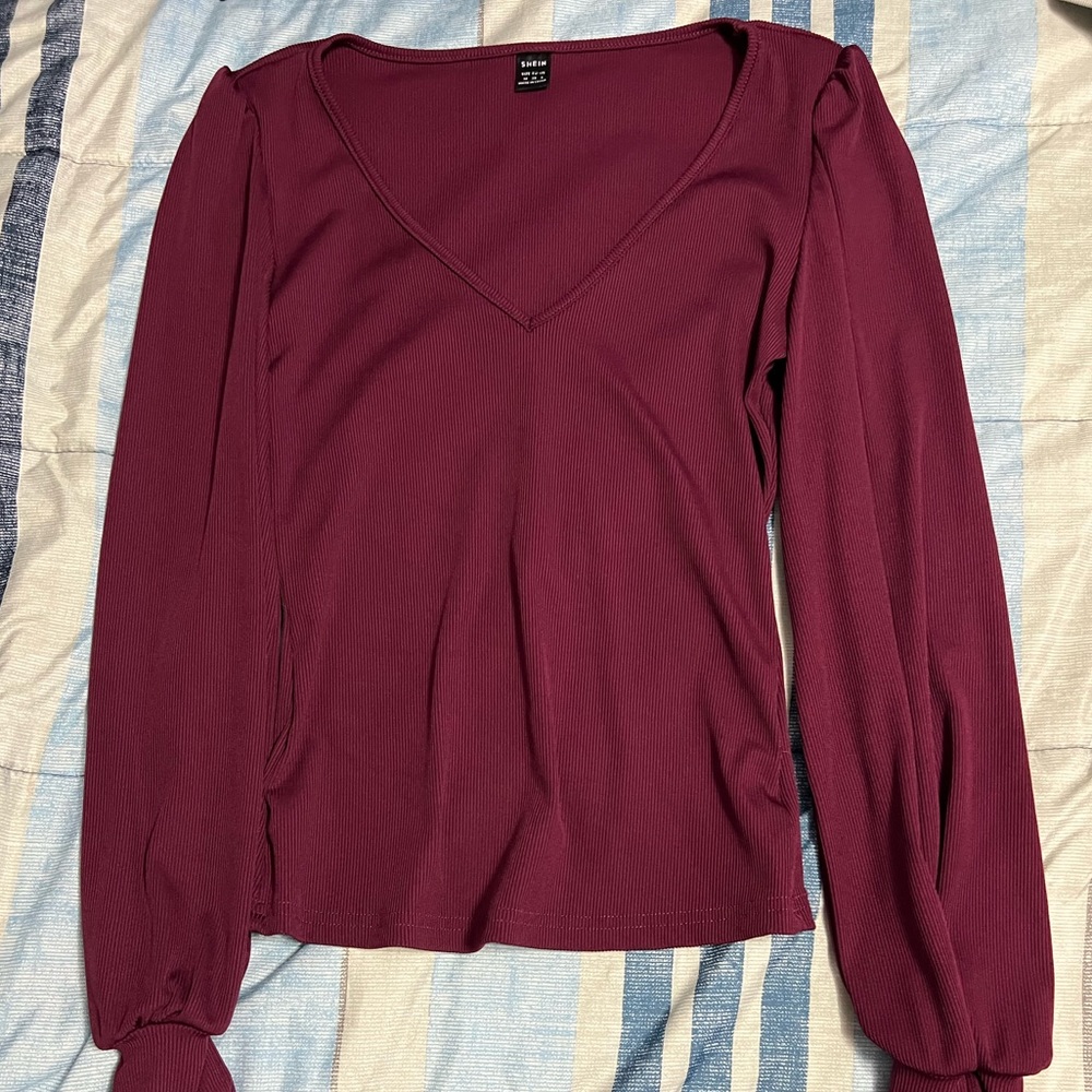 Maroon long sleeve from SHEIN